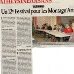 Revue de Presse Montagn'Arts 2012